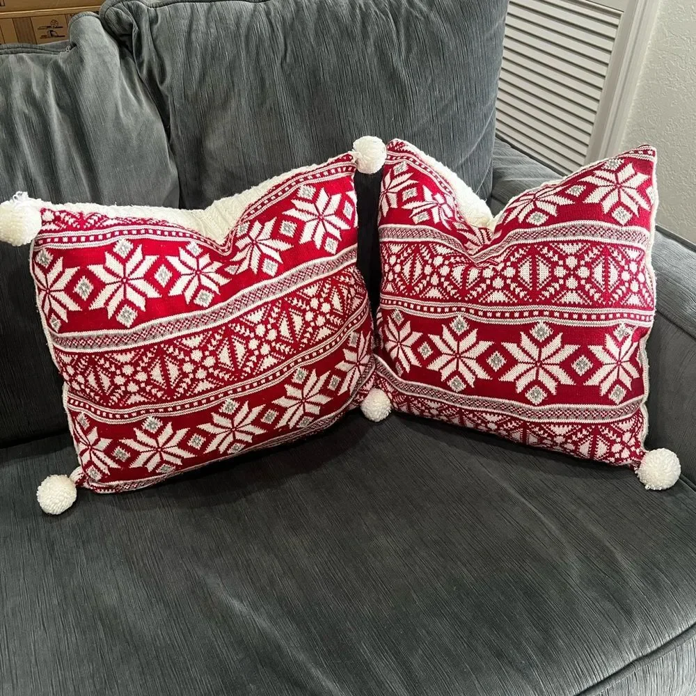 Joann Festive Reversible Knit Pillows
